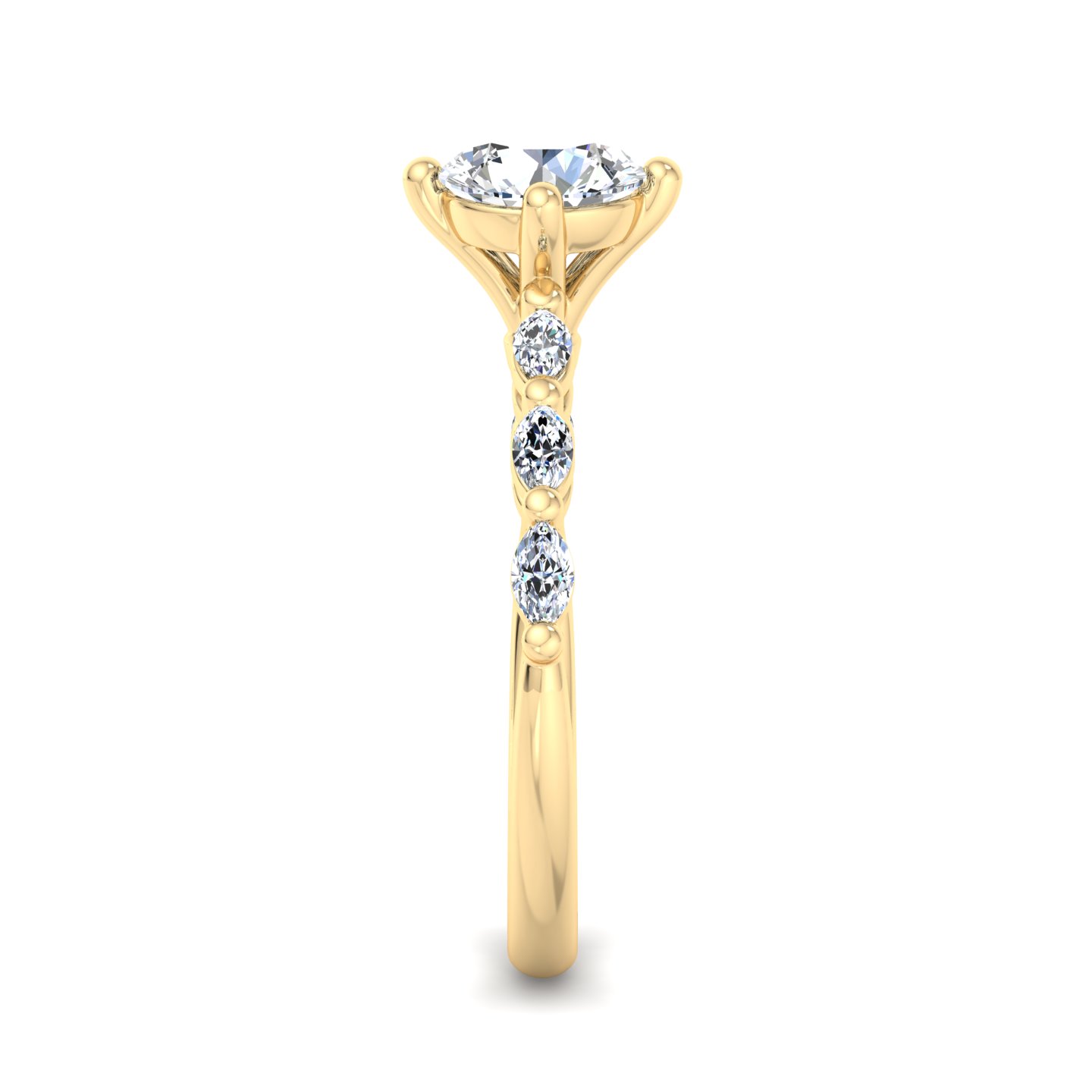 Aubrey Marquise band engagement ring